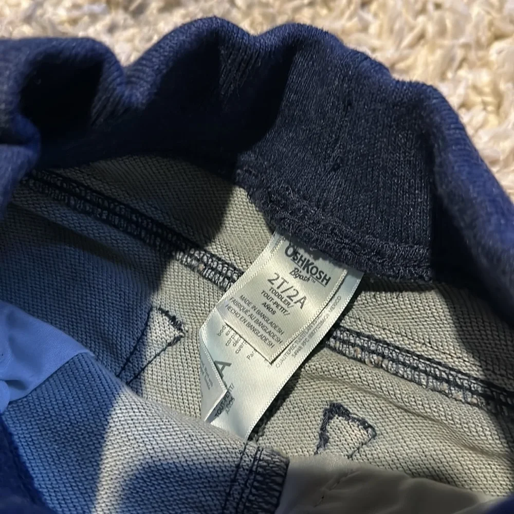 Blue Wash Denim Relaxed Pull On Jeans New 2T - Osh Kosh B' Gosh